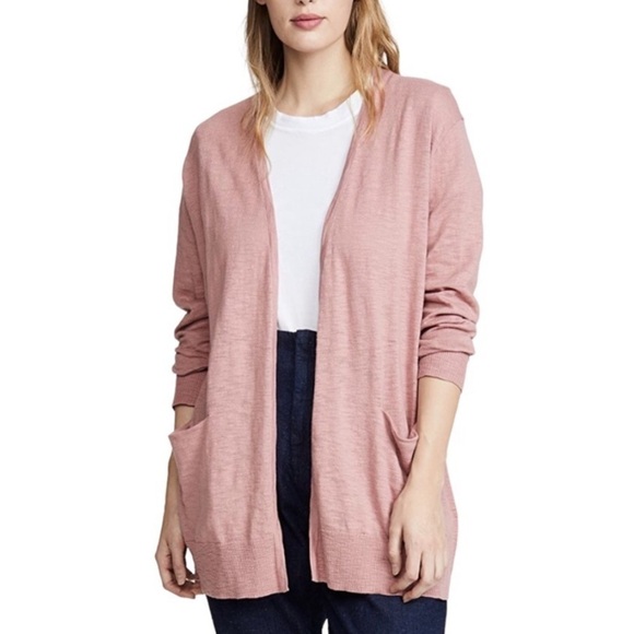 Madewell Sweaters - Madewell Light Open Pocket Cardigan in Pink S